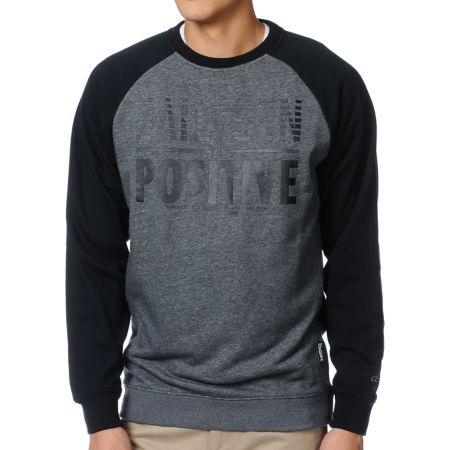 DGK Negative 2 Positive Black Crew Neck Sweatshirt