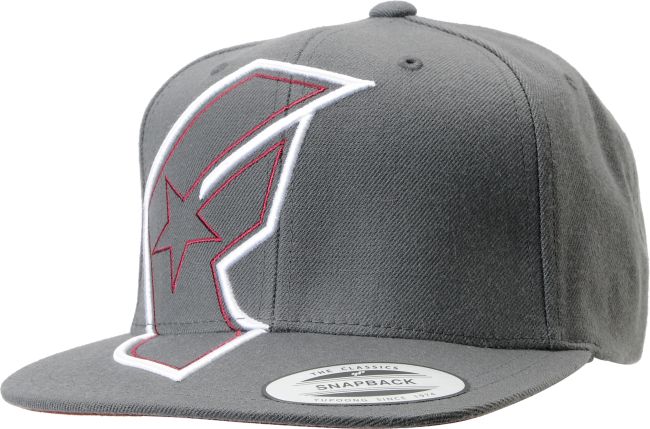 Famous Stars & Straps Giant Badge Charcoal Snapback Hat