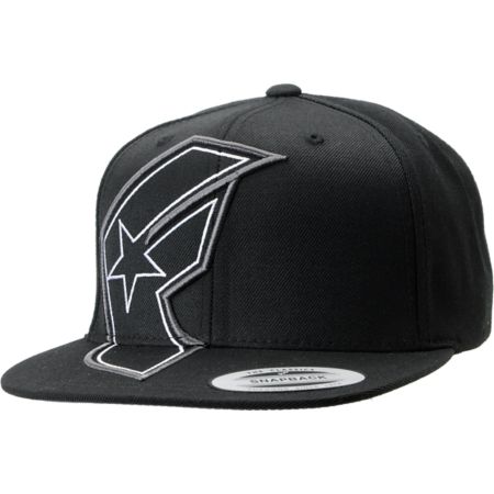 Famous Stars & Straps Giant Badge Black Snapback Hat