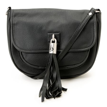 Volcom Girls Shake Your Tassel Black Crossbody Purse