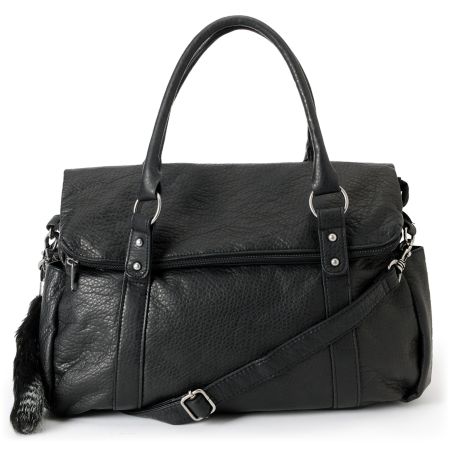 Volcom Girls Furballz Satchel Black Purse