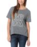 Obey Girls Quilted Love Grey Low Back Tee Shirt