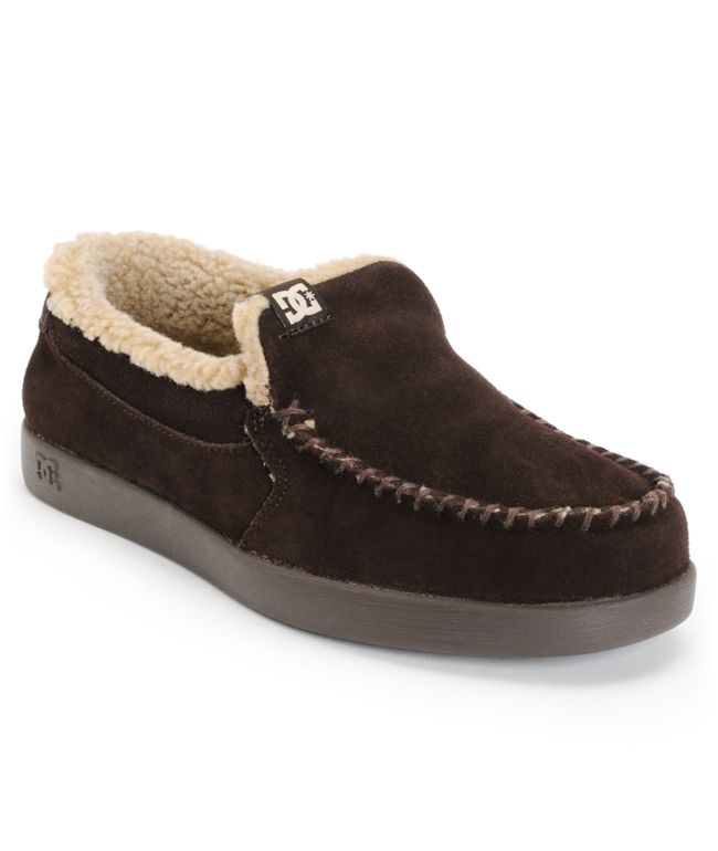 DC Villain LE Chocolate Suede Slippers