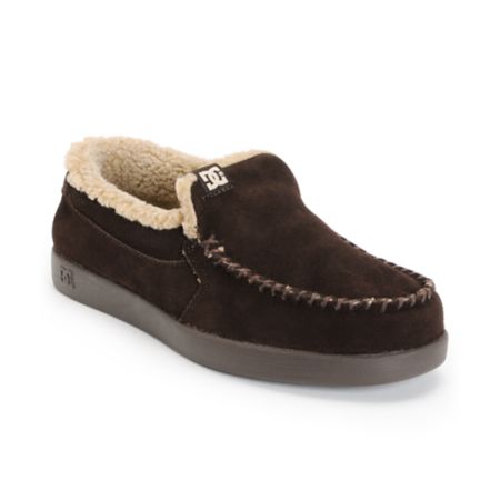 DC Villain LE Chocolate Suede Slippers