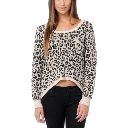 Billabong Girls Liv For Luv Cheetah Sweater