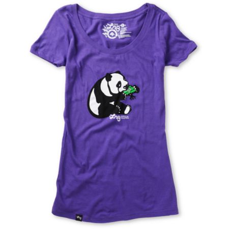 LRG Girls Panda Purple Tee Shirt