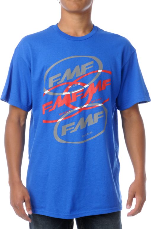 FMF Stacked Up Blue Tee Shirt