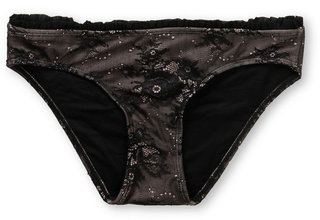 Lost Swimwear Retro Black Lace Basic Bikini Bottom