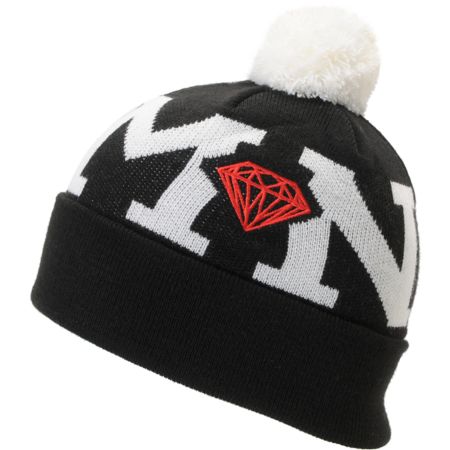 Diamond Supply Black Snow Pom Beanie