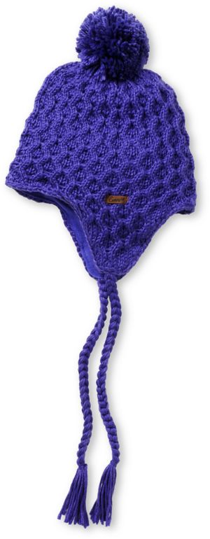 Empyre Girls Aisha Fleece Earflap Purple Knit Beanie