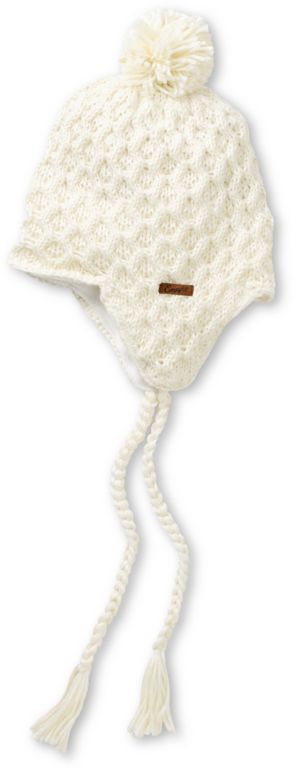 Empyre Girls Aisha Fleece Earflap Vanilla Knit Beanie