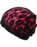 Empyre Girls Noble Crochet Black & Pink Beanie