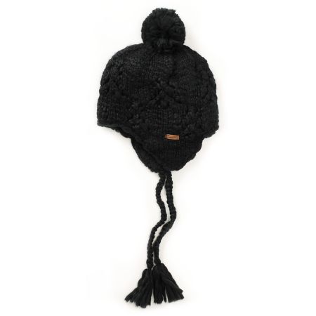 Empyre Girls Dendrite Black Earflap Beanie