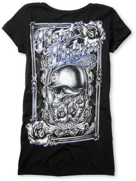 Metal Mulisha Mirror Mirror Black Scoop Neck Tee Shirt