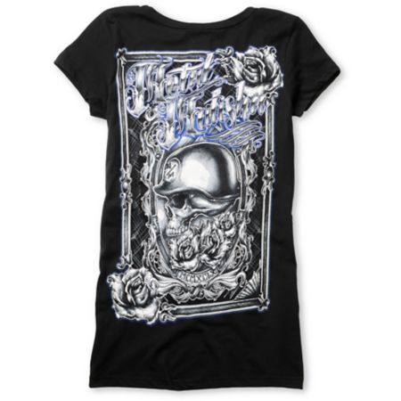 Metal Mulisha Mirror Mirror Black Scoop Neck Tee Shirt