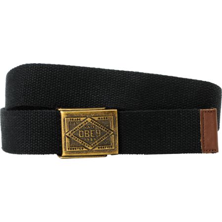 Obey Trademark Camp Black Web Belt 
