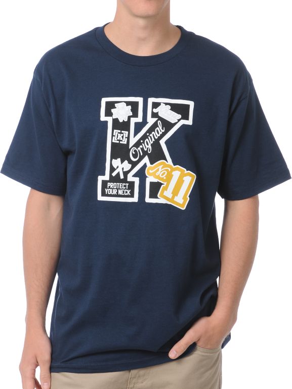 KR3W Letterman Navy Tee Shirt
