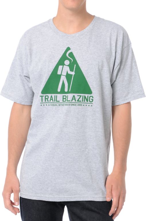Casual Industrees Trail Blazing Heather Grey Tee Shirt