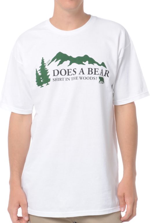 Casual Industrees Bear Shirt White Tee Shirt