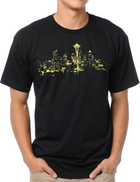 Casual Industrees Sky Light Black Tee Shirt