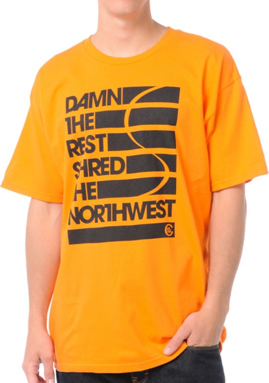 Casual Industrees Damn The Rest Orange Tee Shirt