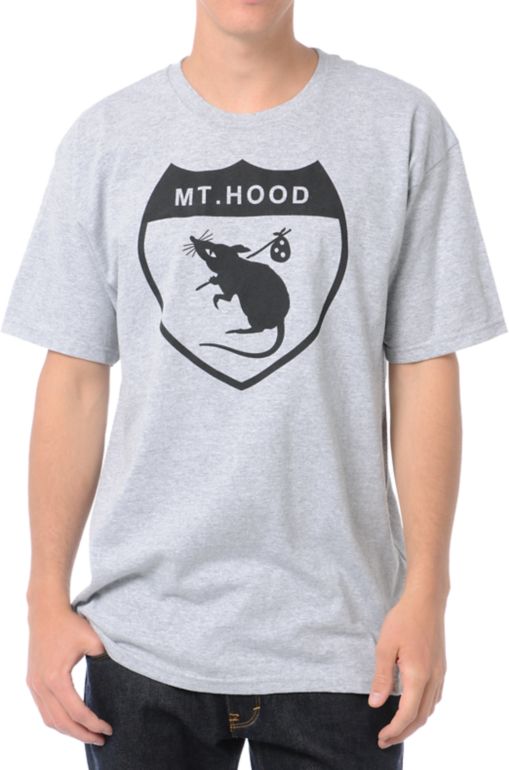 Casual Industrees Hood Rat Heather Grey Tee Shirt