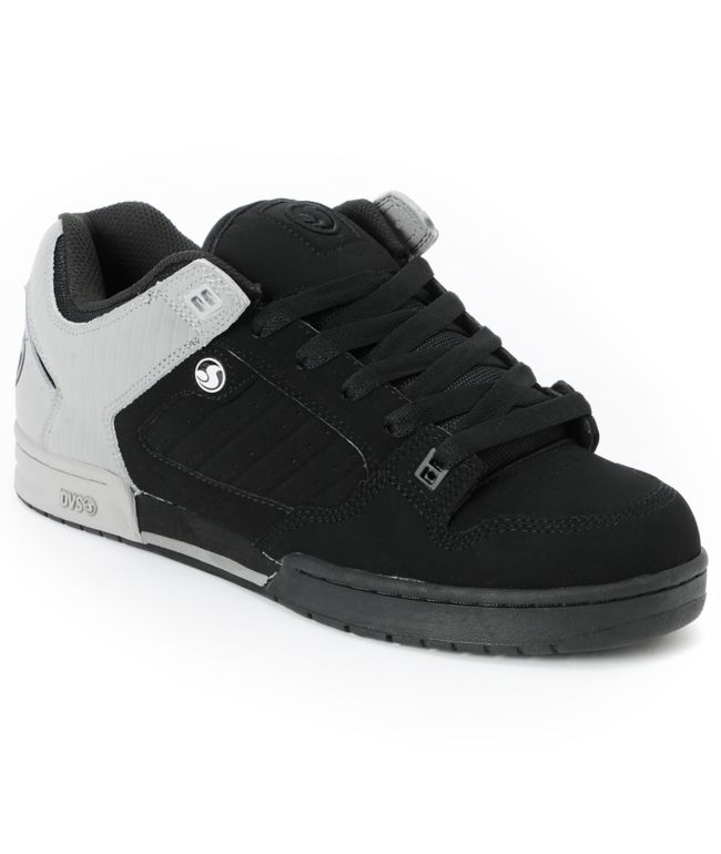 DVS Militia Black & Grey Nubuck Skate Shoe
