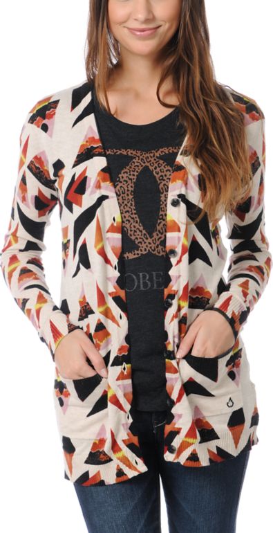 Volcom Girls V.Co Loves Natural Cardigan Sweater