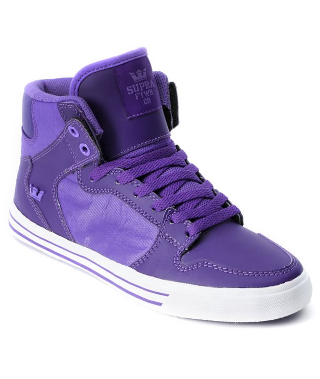 Supra Womens Vaider Purple High Top Shoe