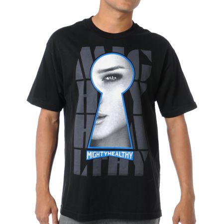 Mighty Healthy Peeped Black Tee Shirt