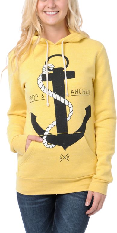 Glamour Kills Drop & Anchor Yellow Pullover Hoodie