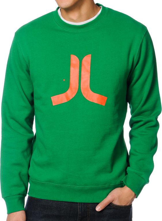 WeSC Icon Green Crew Neck Sweatshirt