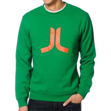 WeSC Icon Green Crew Neck Sweatshirt