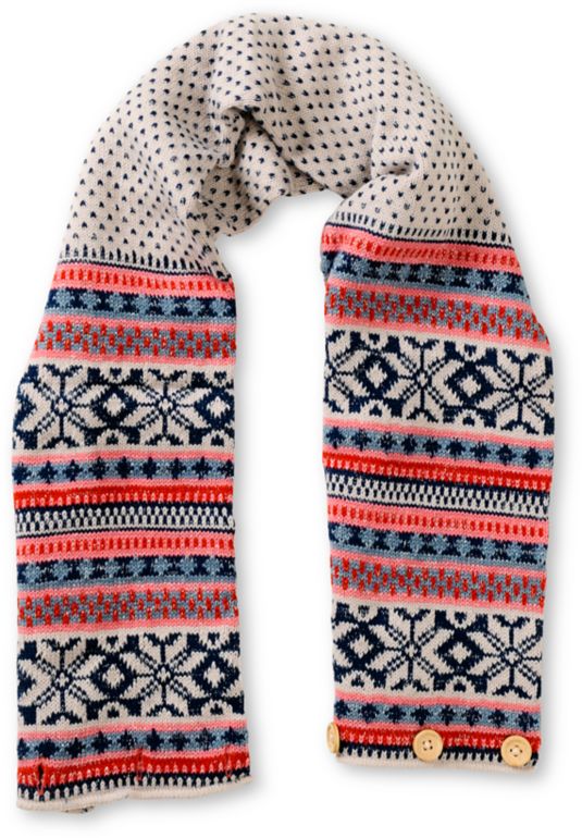 Stussy Girls Fairest Of The Isle Beige Knit Scarf