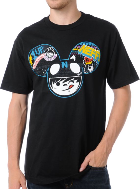 Neff x Deadmau5 Neffmau5 Radder Black Tee Shirt