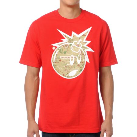 The Hundreds x Diamond Supply Adam Bomb Red Logo Tee Shirt
