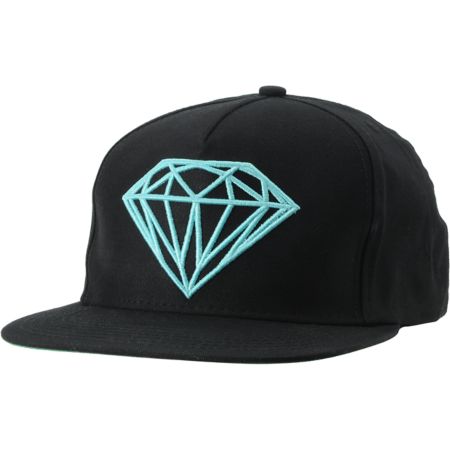 Diamond Supply Brilliant Black & Diamond Blue Snapback Hat