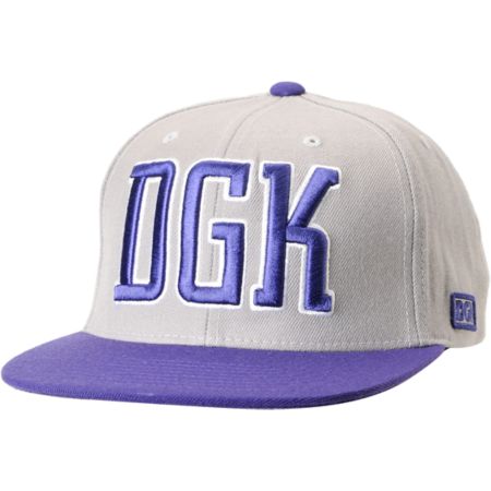 DGK Freshman Grey & Purple Snapback Hat