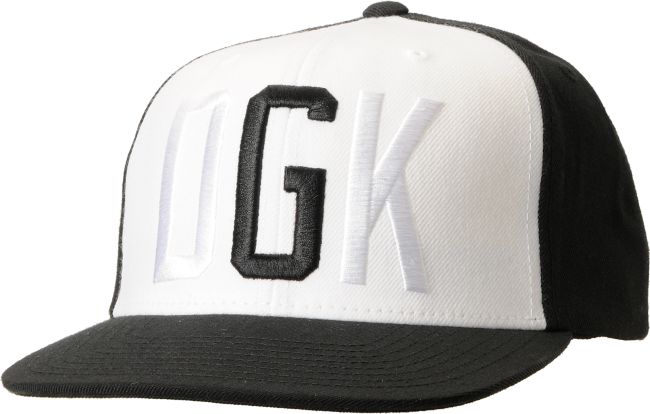 DGK G Black & White Snapback Hat