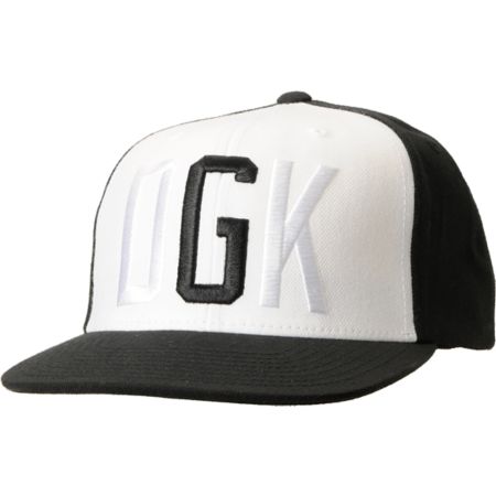 DGK G Black & White Snapback Hat