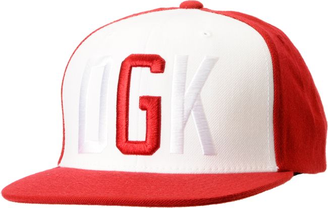 DGK G Red & White Snapback Hat