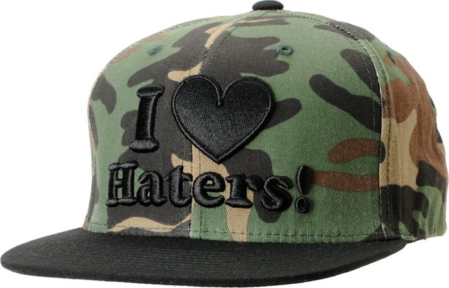 DGK I Love Haters Camo & Black Snapback Hat