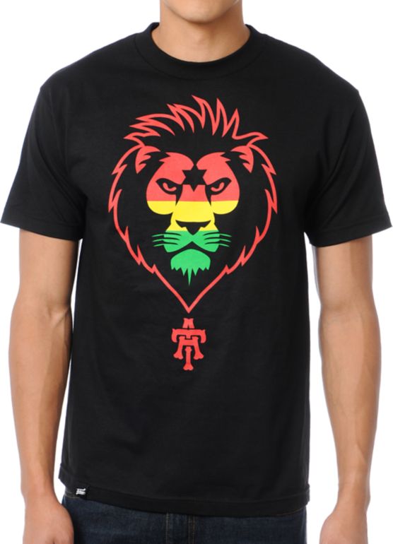 Teruo Rasta Lion Black Tee Shirt