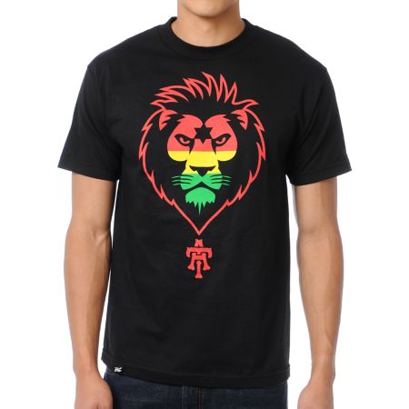 Teruo Rasta Lion Black Tee Shirt