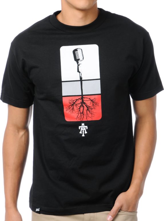 Teruo Mic Roots Black Tee Shirt
