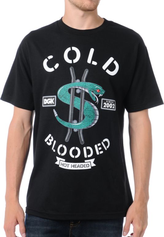 DGK Cold Blooded Black Tee Shirt