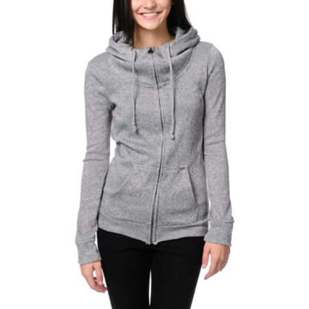 Volcom Girls Knit Me A Zip Up Hoodie