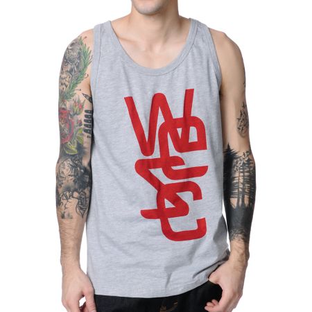 WeSC Overlay Heather Grey Tank Top