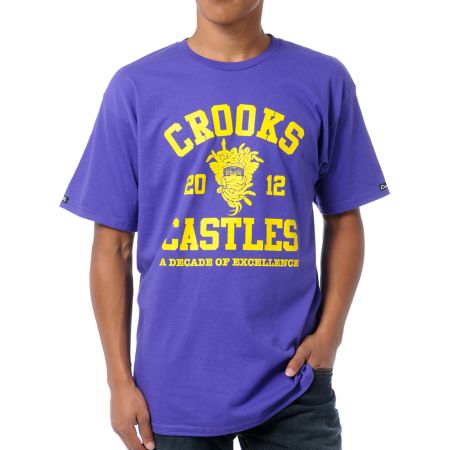 Crooks and Castles Primetime Purple Tee Shirt