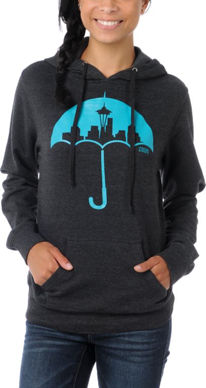 Casual Industrees Umbrella Girls Charcoal Pullover Hoodie